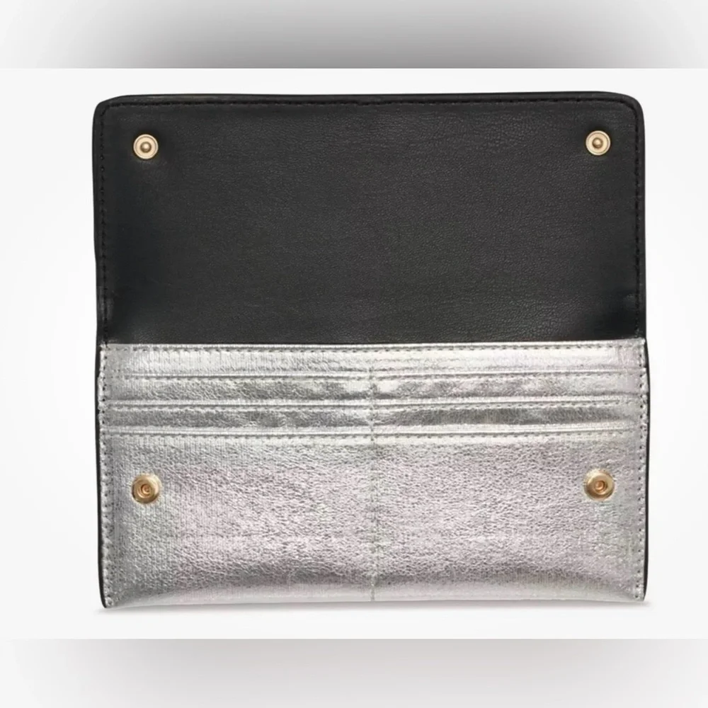 DKNY Silver Lumen 3 piece set, gift box, wallet, card holder, earbud case New